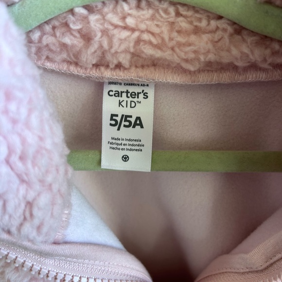 Carter’s girls size 5 Sherpa fleece pullover - Picture 3 of 3
